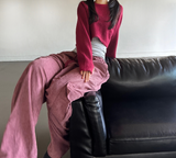(WARMER DETAIL!) シッククロップドワイドルーズラウンドニット - 2 COLOR