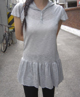 Deed Frill Shirring Hood Mini One Piece T-Shirt