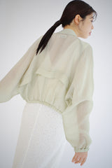Sheer wide jumper, Light khaki