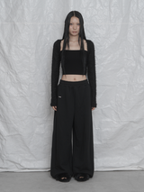 [mnem] Pure Bolero Fur Cardigan (black)