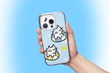 フローティングキャットグラスバンパーケース (glossy / silver frame)