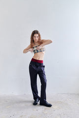 4 BUTTON SEMI FLARED PANTS