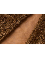 Melissa Teddy Bear Double Button Fur Shearling Midi coat Baby Brown 