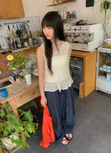 [unisex] Orihi Non-Fade Banding Wide Denim Pants