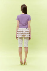 SIGNATURE BIG CHERRY CROP T-SHIRT - PURPLE