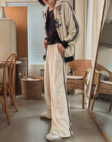 Spell velour track string pants