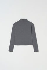 Log turtle neck top_gray