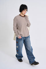 レニーワッフルクロップ長袖Tシャツ