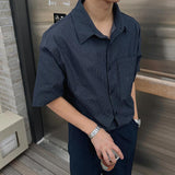 ASCLO Hairline Stripe Short Sleeve Shirt (2color)