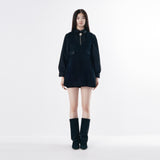Wool button mini dress 001