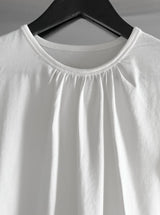 Center Shirred Round Crop Top