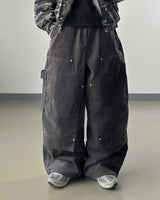 Movan peach brushed carpenter pants