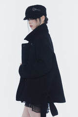 アンバーベルトダブルコート black