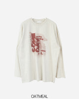 シャドープリント長袖Tシャツ