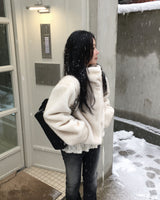 ハイネックファークロップジャケット