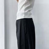Relaxed Pleat Wide Trousers