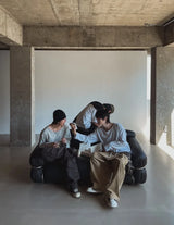 [1+1] Nuke Basic U-Neck Long Sleeve T-Shirt