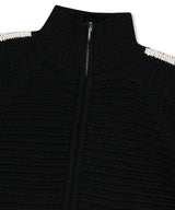 TRACK KNIT ZIP-UP