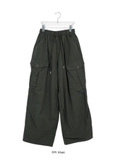 [unisex] Simon Wide Cotton Banding Cargo Pants
