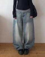 Enon Brushed Wide Denim Pants