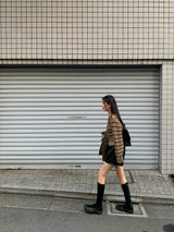 Clang ウール ストライプ カーディガン