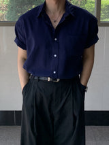 Pressed Linen Crop Short Sleeve Shirt