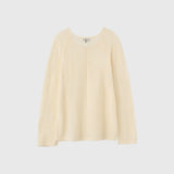 シースルーヘンリーネックプルオーバー [CREAM]