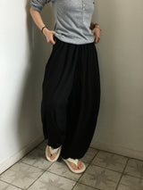 ハーレム レーヨン ワイドバンディングパンツ (3c)