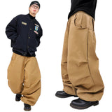 ワイドバックポケットコットンピンタックパンツ