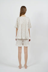 ULLALA PAJAMA Lili Short-sleeve Two-piece  Ivory[24151WTSSN]