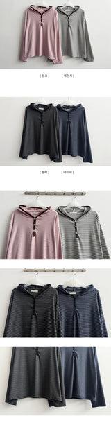 ロジンカラーマッチングスナップダンガラ―フードTシャツ