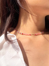 Kichikichiyaya Raspberry Necklace