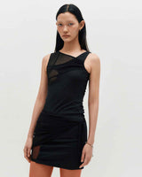 In&Out Sleeveless Dress _ BLACK