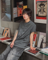 オフセット ヴィンテージ レタリング 半袖Tシャツ