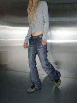 Raw wide Denim