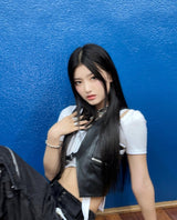 [ITZY Ryujin/Wooah Sora/Bad villain Kelly] Simple thick silver ball chain bracelet