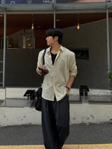 Mona two-tuck wide D-ring slacks
