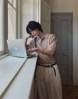 Kepio Linen Collar Half Knit