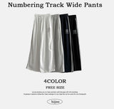 ポルティ 86 ナンバリング3ライントラックワイドパンツ