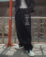 アーバートレタリングワイドデニムパンツ