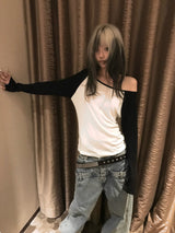 RAGLAN OFF-SHOULDER SLIM TEE