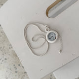 Muted White Time Necklace