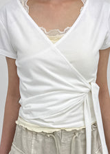 [MADE] Flopit Wrap Short Sleeve Top