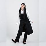Cotton Suspender Skirt (BLACK)