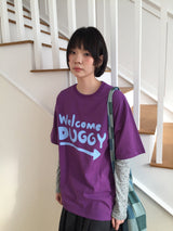 【即日発送】YWD ウェルカムTシャツ_パープル (1color)
