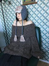 Wool Dot Pleated Skirt (2color)