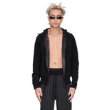 BEUTER® BLACK PANELED RIVERSIBLE HOODIE / BEUTER® ブラックパネル リバーシブルフーディ