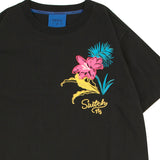 スタンダードエキゾチックパルムツリーショートスリーブTシャツ (UNISEX)_SYS6TS08BK