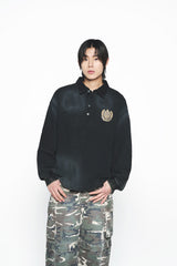 25SS ダメージウォッシュドワイドカーゴパンツ カモ