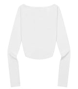 SERDIN SHIRRING SNAP BUTTON CROP CARDIGAN (2COLOR)